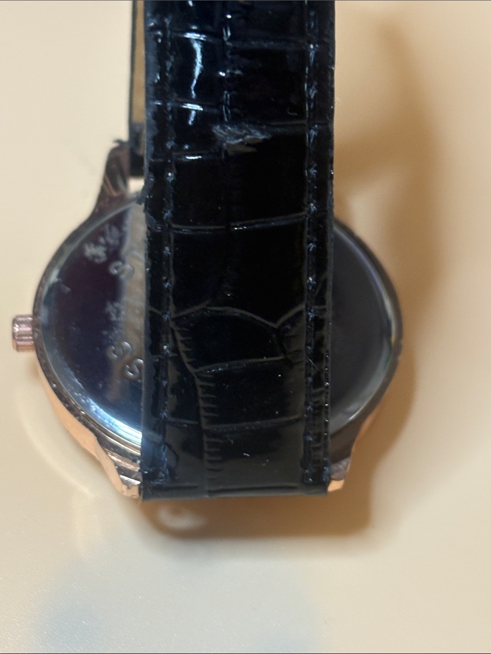 Crystal Bezel Quartz Watch — Black Strap - Picture 3 of 4